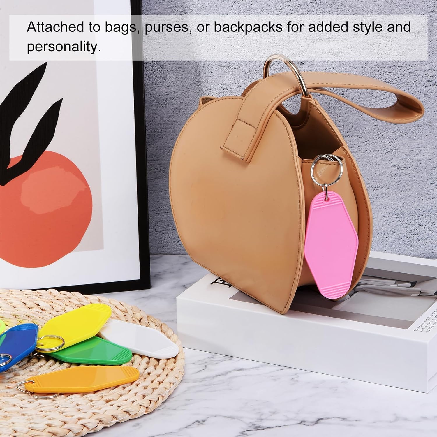 PATIKIL Vintage Motel Keychain, Blank Hotel Keychains Key Tag, - Image 6