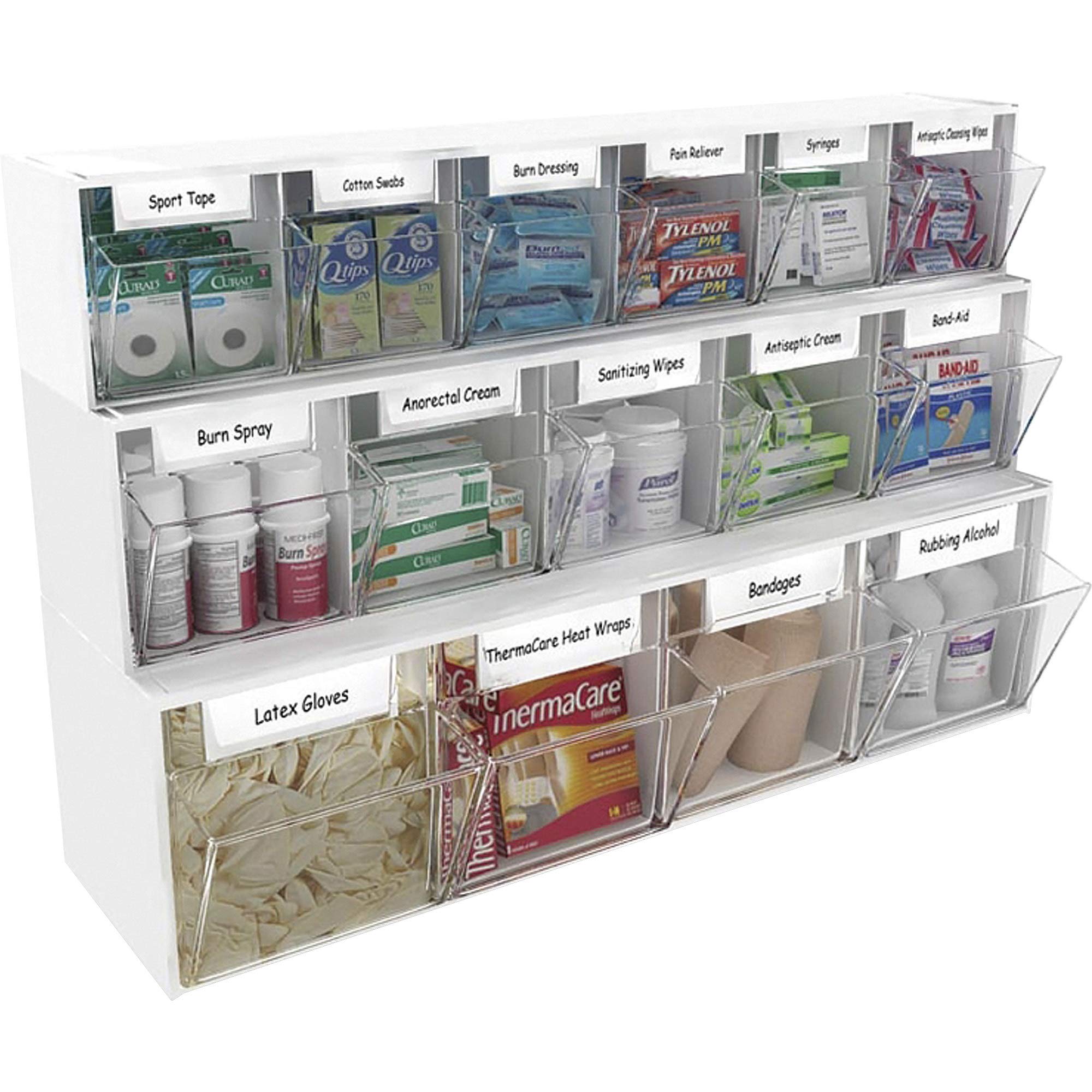 BBB 3箱 Amazon.com: Deflecto Interlocking Tilt Bin, 9 Bin Unit, Clear and