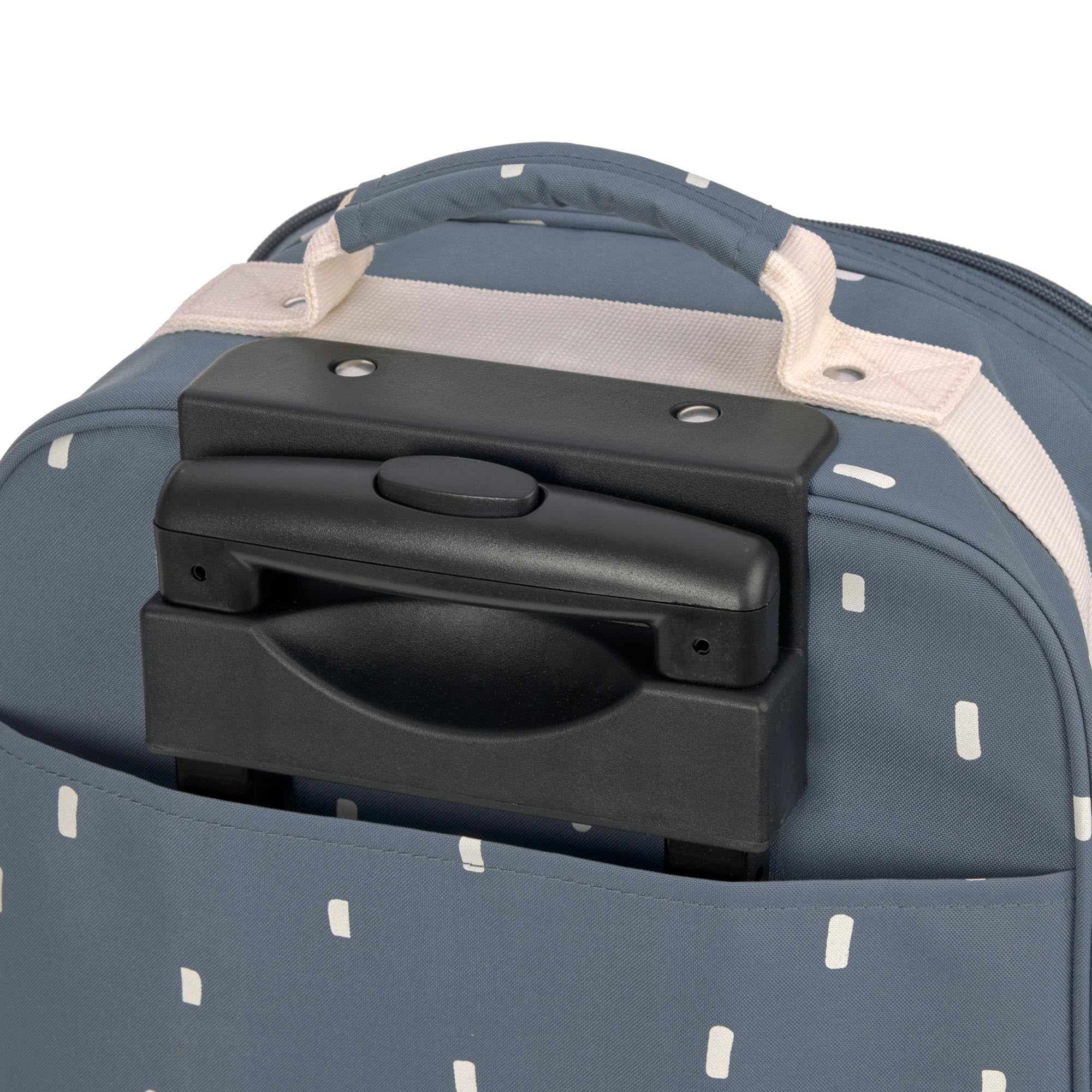 Lässig Valise pour Enfants Trolley Valise de Voyage avec Barre télescopique et roulettes Bagage à Main/Trolley Happy Prints Midnight Blue