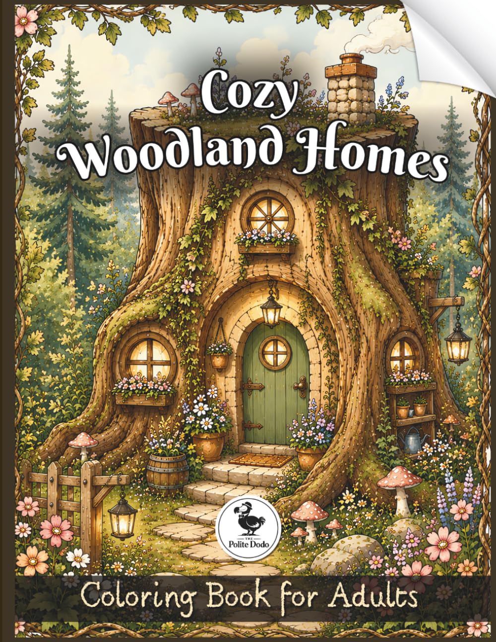 Cozy Woodland Homes Coloring Book for Adults: 40 Relaxing Forest Cottages, Rustic Cabins, and Peaceful Scenes