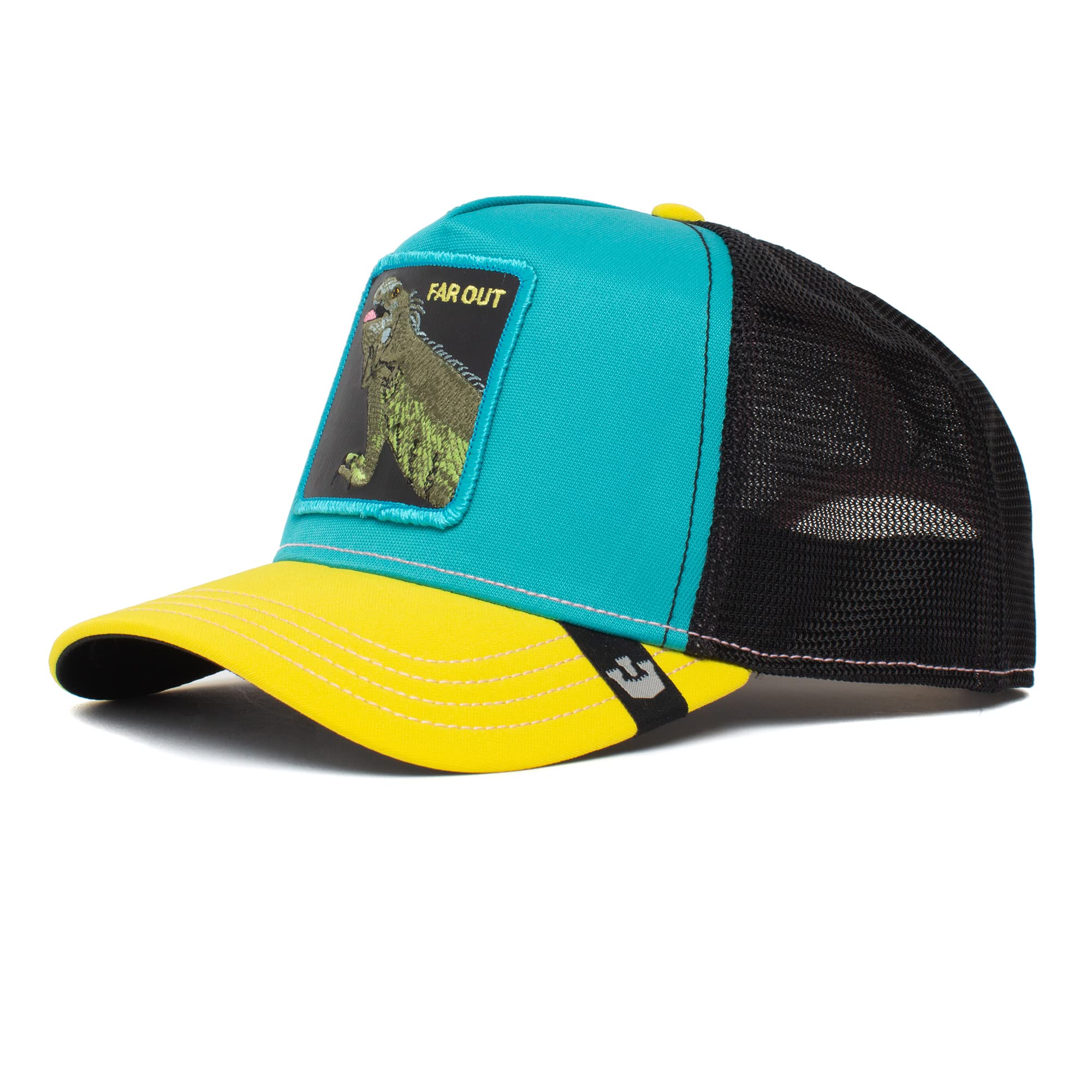 Goorin Bros. The Farm Summer Nights Capsule Trucker Hat, Teal Iguana Party, One Size