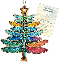 Rusaten Dragonfly Christmas Ornament 2025 - Unique Dragon Fly Gift for Women, Hanging Tree Decor with Story Card