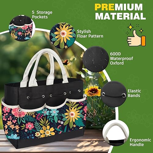 Miniatura 4 de Juego de 22 herramientas de jardinería para mujer, kit de herramientas de mano de jardín resistente, accesorios de jardinería para plantas al aire