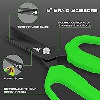 Vista 5 de KastKing Cutthroat - Alicates de pesca resistentes al agua salada de 7.5 pulgadas, tijeras de trenza de 5 pulgadas, cortador de línea, removedor