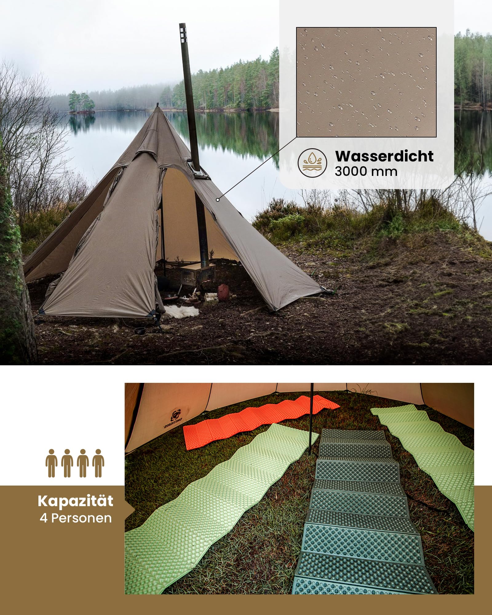 OneTigris Nordgauze tipi namiot