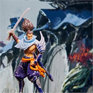 League of Legends, 4-Inch Yasuo Collectible Figure w/ Premium Details and Sword Accessory, The Champion Collection, Collector Grade, Ages 12 and Up
