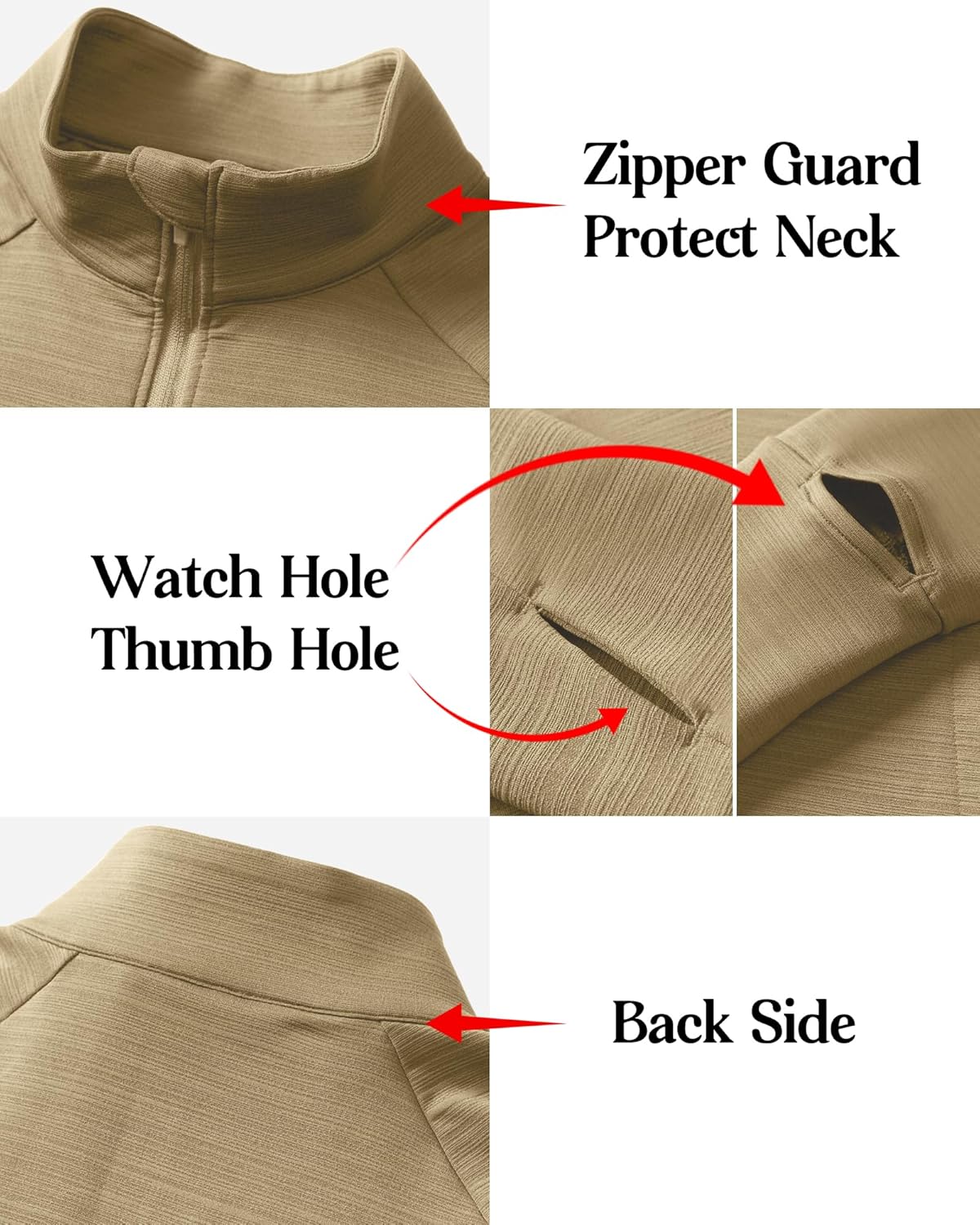 Locachy Men's Lightweight Quick Dry Athletic Jacket Full Zip Stand Collar Running Workout Performance Shirt - Image 5