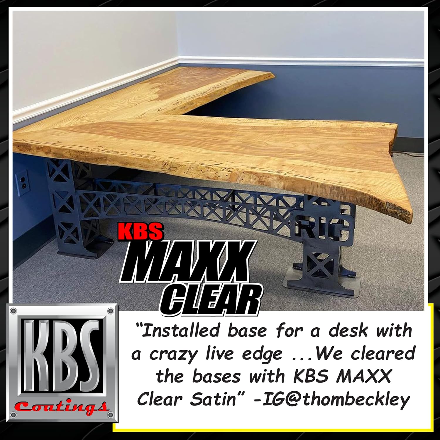KBS MAXX Clear Gallon - Satin Sheen - UV Stable 2K Durable Clear Coat Paint