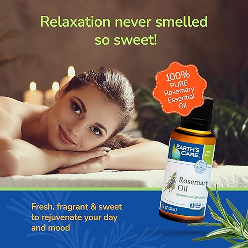 Miniatura 5 de Earth's Care Aceite esencial de romero puro para difusor y aromaterapia, 1 onza líquida (1paquete)