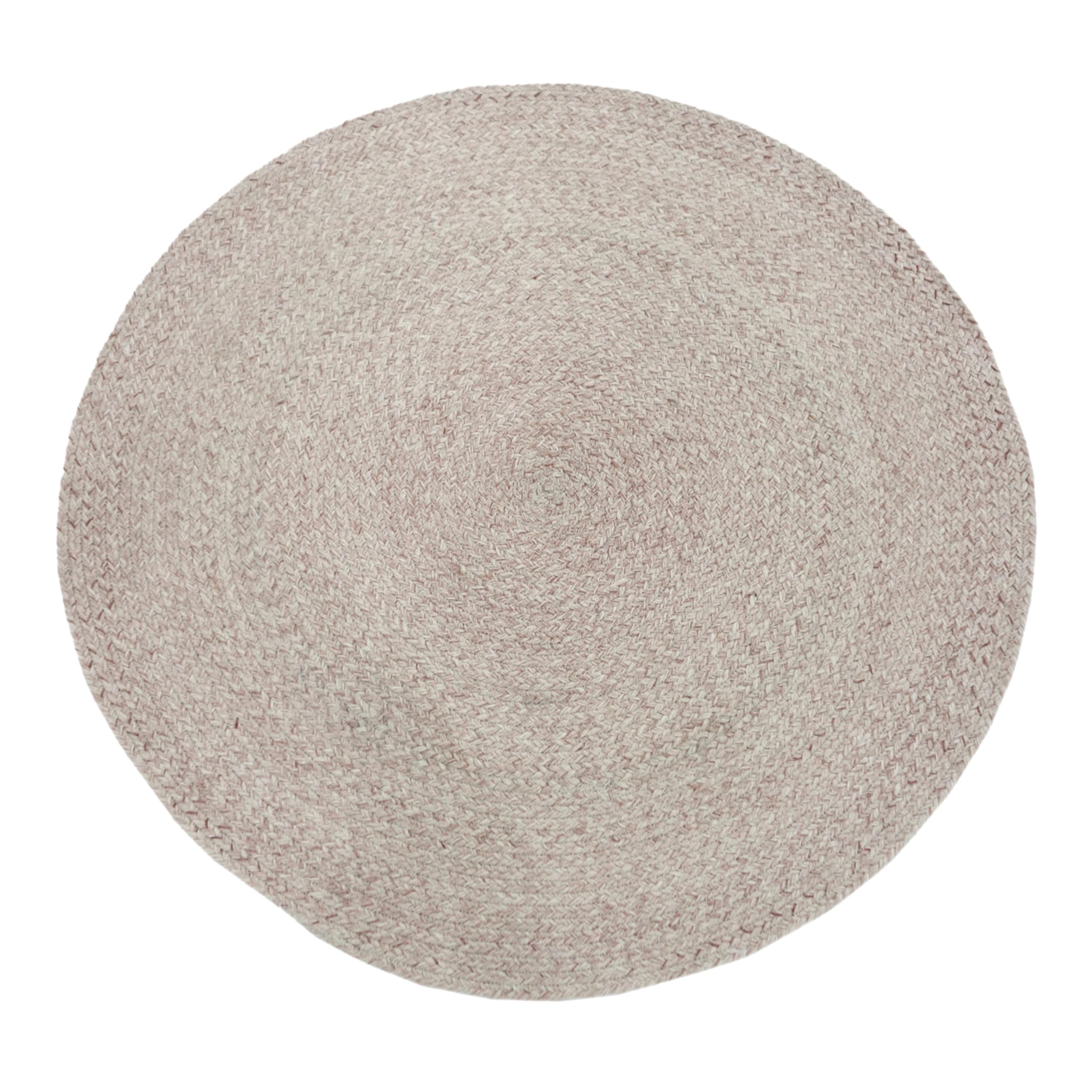 AXI Corfu Outdoor-Teppich in Beige Rosé Rund | Runder Gartenteppich für draußen/drinnen | Außenteppich für Garten/Balkon/Terrasse 180x180cm / Dicke: 5mm | Teppich Wetterfest & Nachhaltig