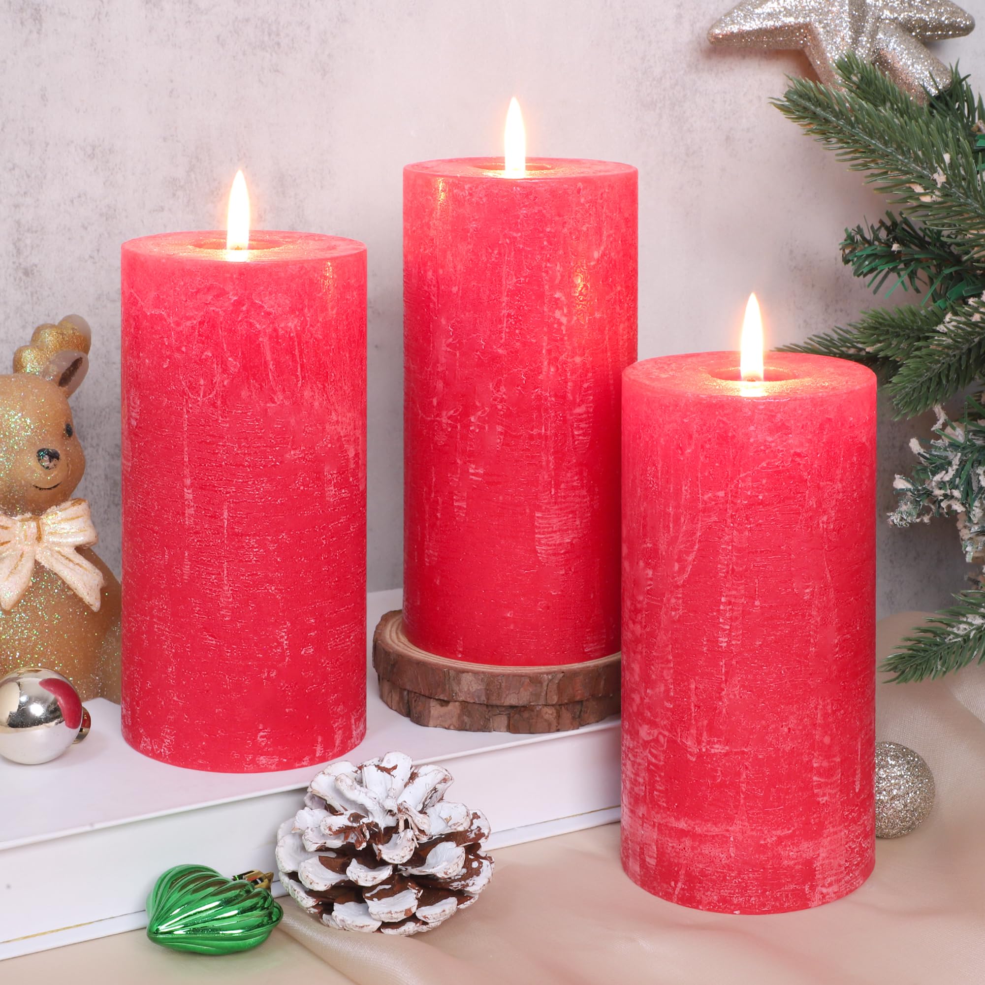 Candele profumate di Natale della colonna, 3x6 pollici candele