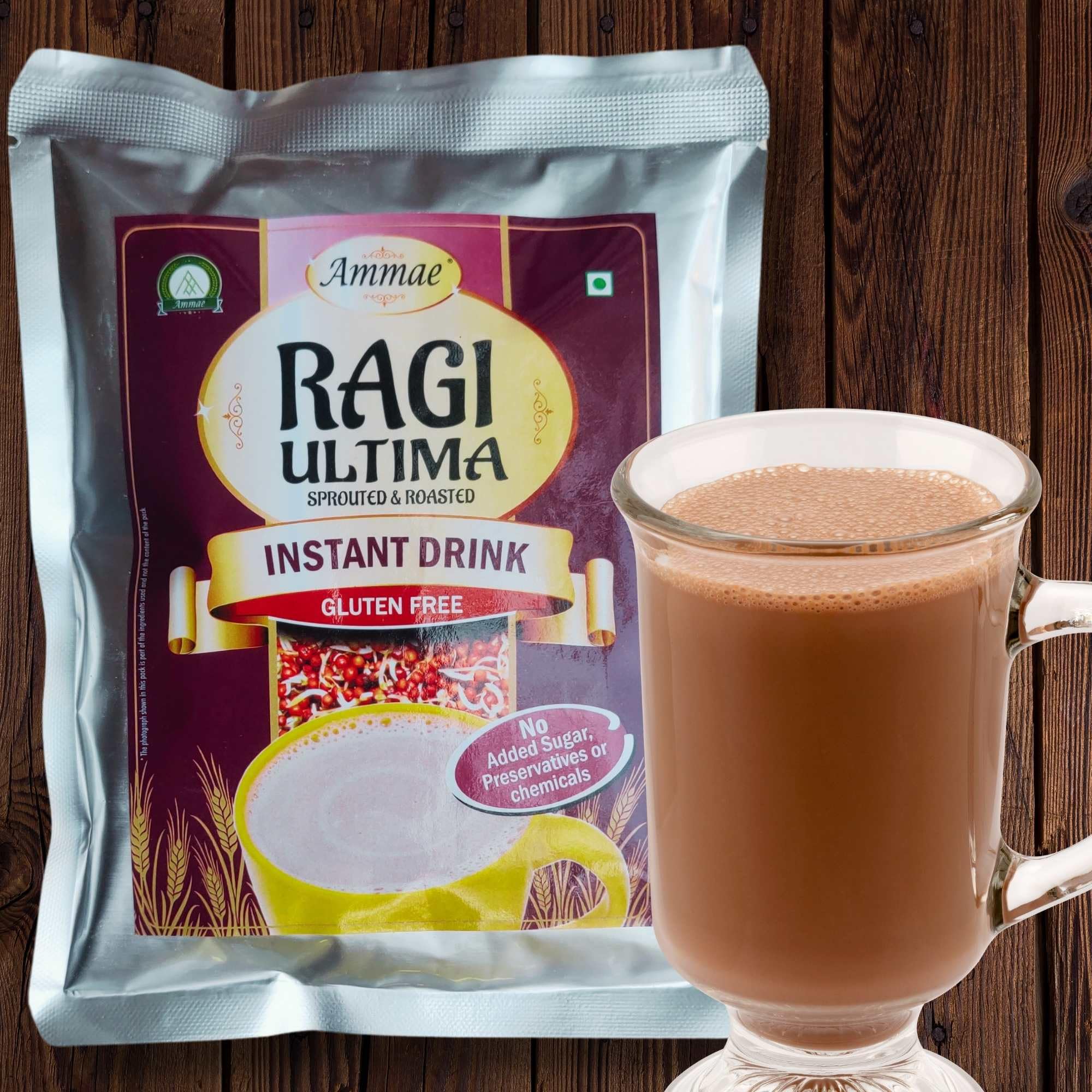 Ammae Instant Malted Drink mix Ragi Ultima, 400g, Sprouted & Roasted Ragi with Roasted gram | No Sugar | No Salt | No Milk | No Preservatives & Chemicals - Image 9 thumbnail