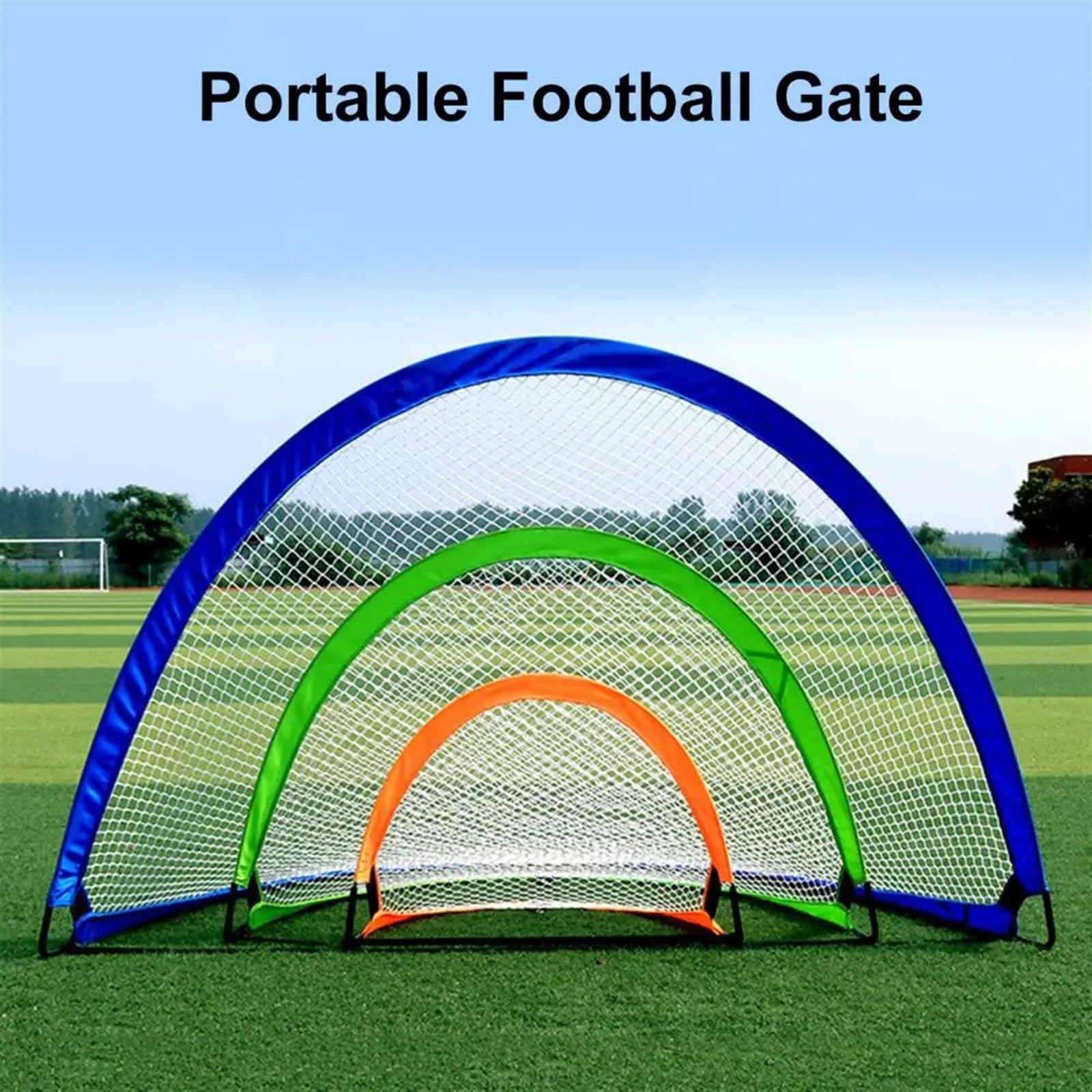 Porta da calcio pieghevole Rete da calcio pieghevole con staffa for palo in fibra for bambini e adolescenti Migliora la precisione le abilità Pratica i calci di punizione