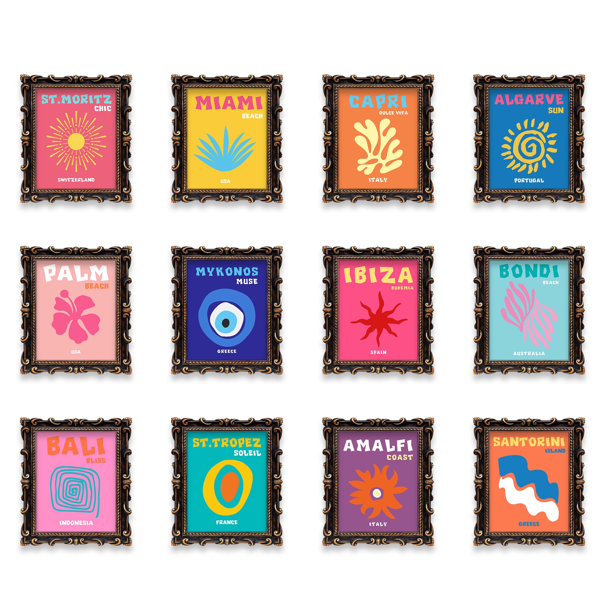 365DoRoTeYa Preppy Room Decor Aesthetic Trendy Preppy Wall Art Pictures For Wall Decor In Bedroom, Preppy Stuff Home Decor Office Decor For Women Living Room Decor Beachy Preppy Room Decor Preppy