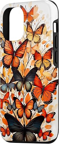 Miniatura 5 de iPhone 12 mini mariposa estética naranja mariposas naturaleza acuarela caso