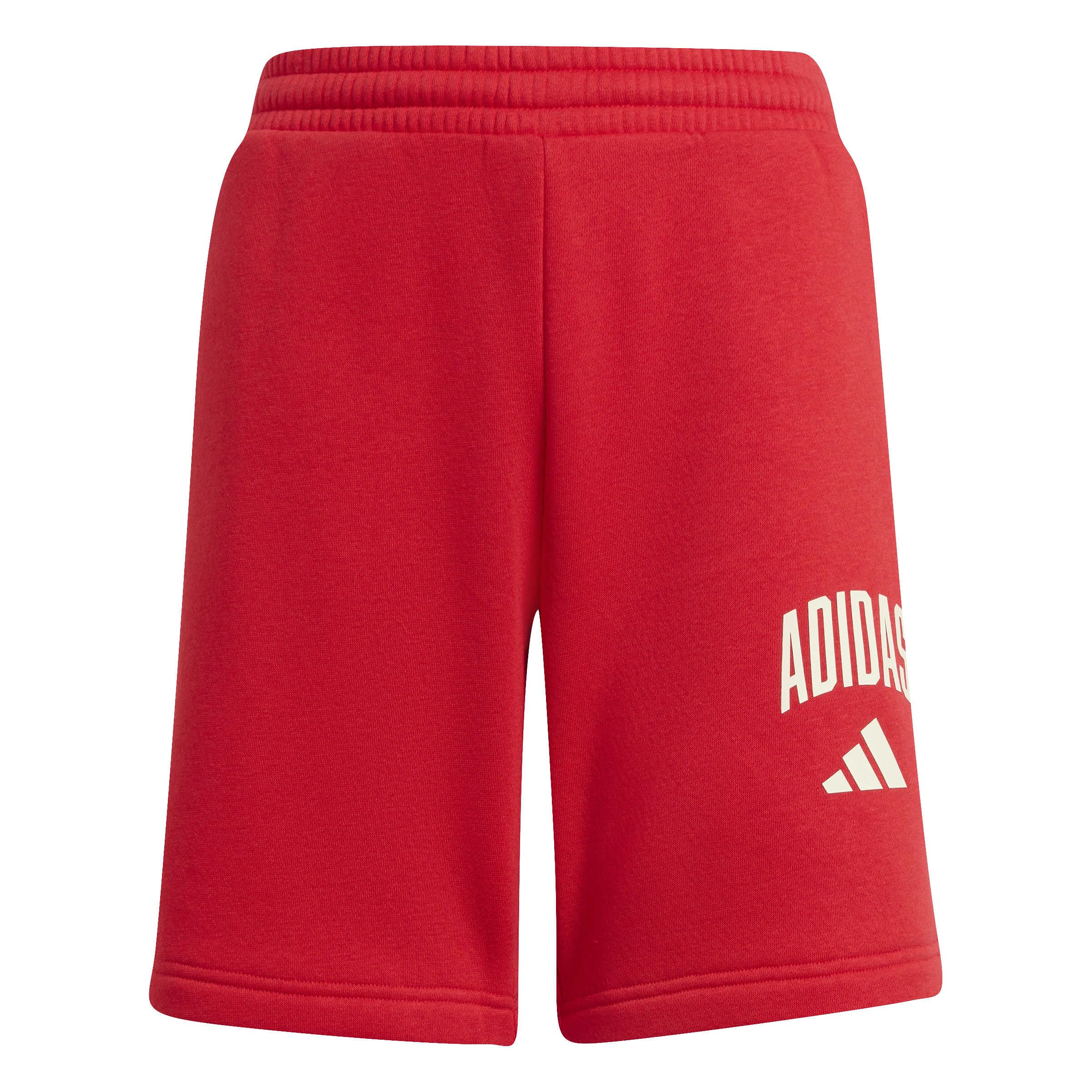 adidas Unisex Kids Seasonals Collegiate Typography Short, Pure Ruby/Off White, 11-12 Years