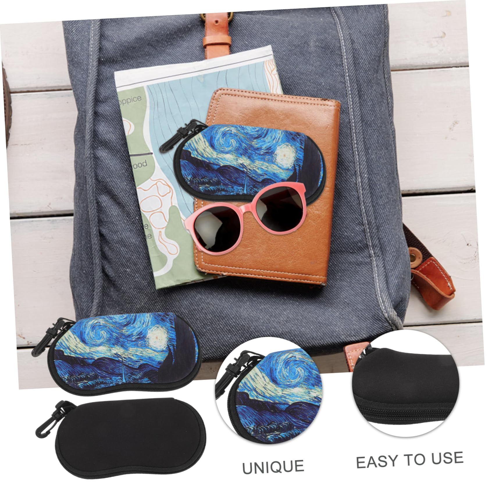 10piezas Estuche De Gafas Portátil Organizador De Gafas Retro y Para y Almacenamiento De Lentes Para Hombres y Mujeres