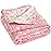 NTBAY 3 Layer Oversized Muslin Cotton Toddler Blanket, 45x60 Inches Jacquard Reversible Nursery Bed Blanket, Super Soft and Thermal Crib Blanket for All Seasons, Baby Gift, 45x60, Pink/White Star