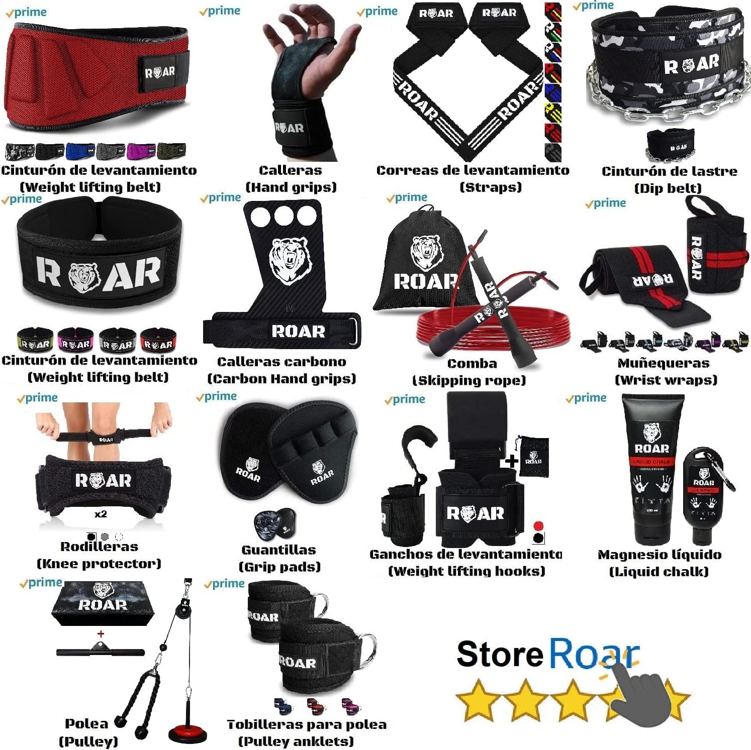 Roar® Ceinture de Musculation V2 - Ceinture Haltérophilie, Bodybuilding, Fitness - Ceinture de Levage pour Femmes et Hommes - Ceinture de Force