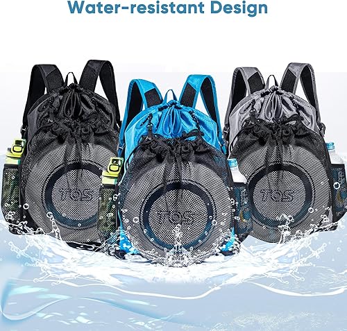Miniatura 8 de Mochila de playa grande impermeable a prueba de arena, bolsa de piscina con cordón de gran tamaño personalizada con compartimento para zapatos para