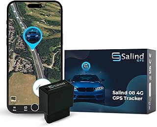 Salind GPS 4G LTE OBD 9-35V Fleet and Vehicle Tracker – Hidden Car, Truck, Trailer Locator with Real-Time Monitoring, Route History, Mileage, GeoFence, Compact Splash Proof Design, Fixed Connection
