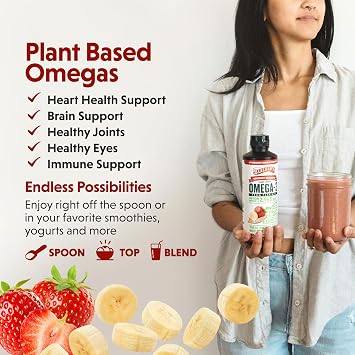 Barlean's Strawberry Banana Omega 3-6-9 Flaxseed Oil, 2968mg ALA, 16oz