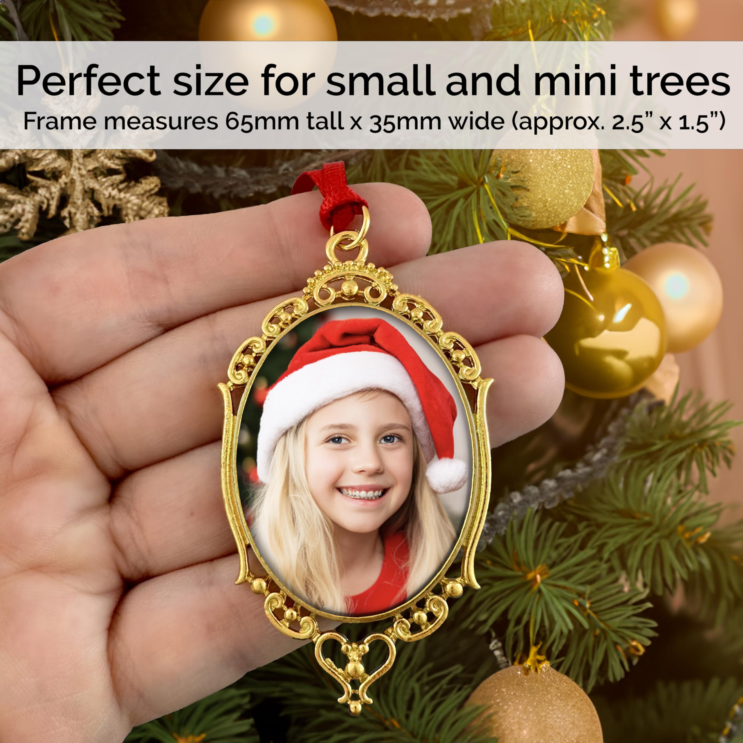 Amazon.com: Gold Christmas DIY Picture Frame Ornaments - Victorian