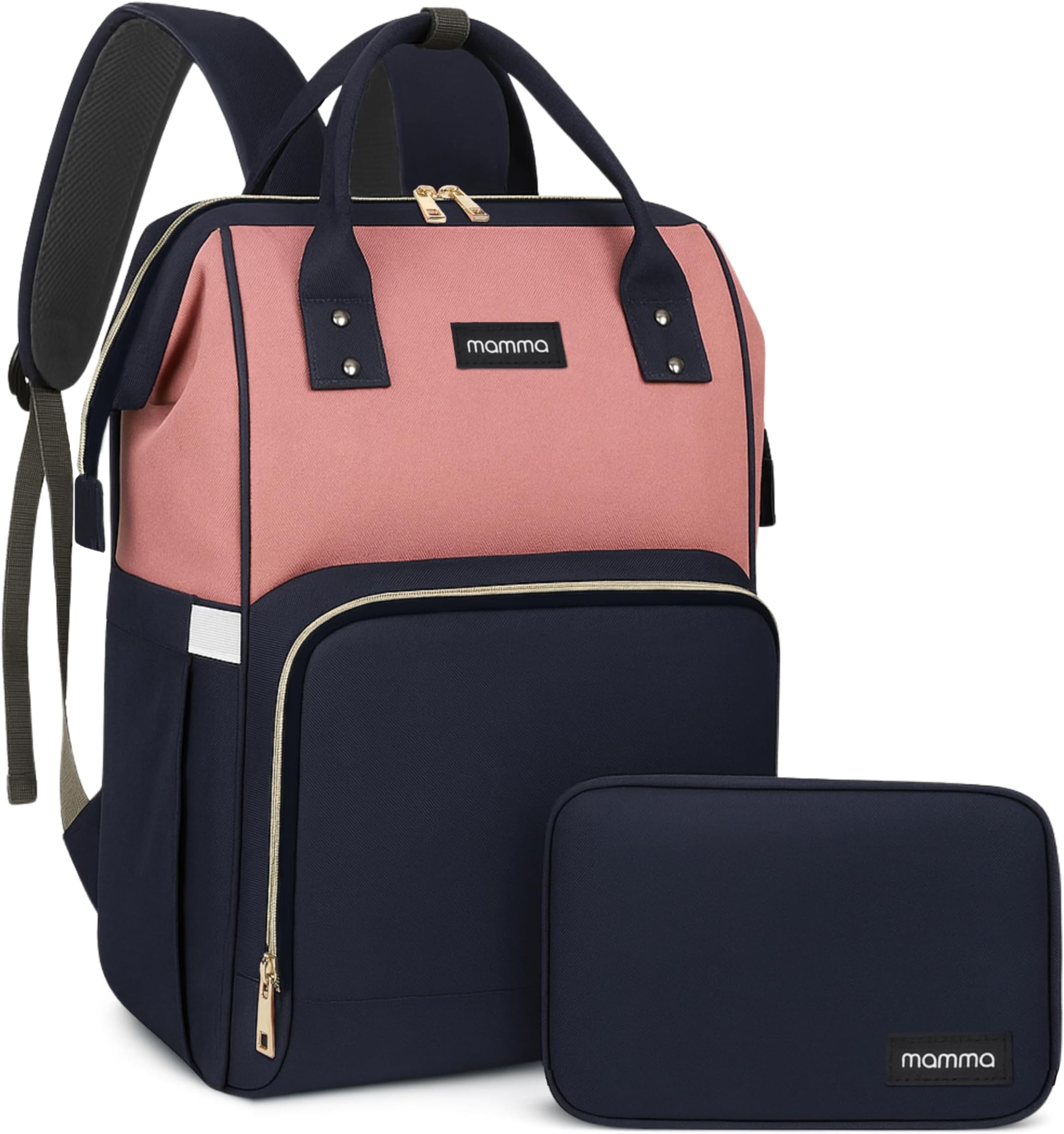 MAMMA Baby Diaper Bag for Traveling Moms | Backpack for Mothers to Travel with Newborn | Includes Small Diaper Bag for Day Outings