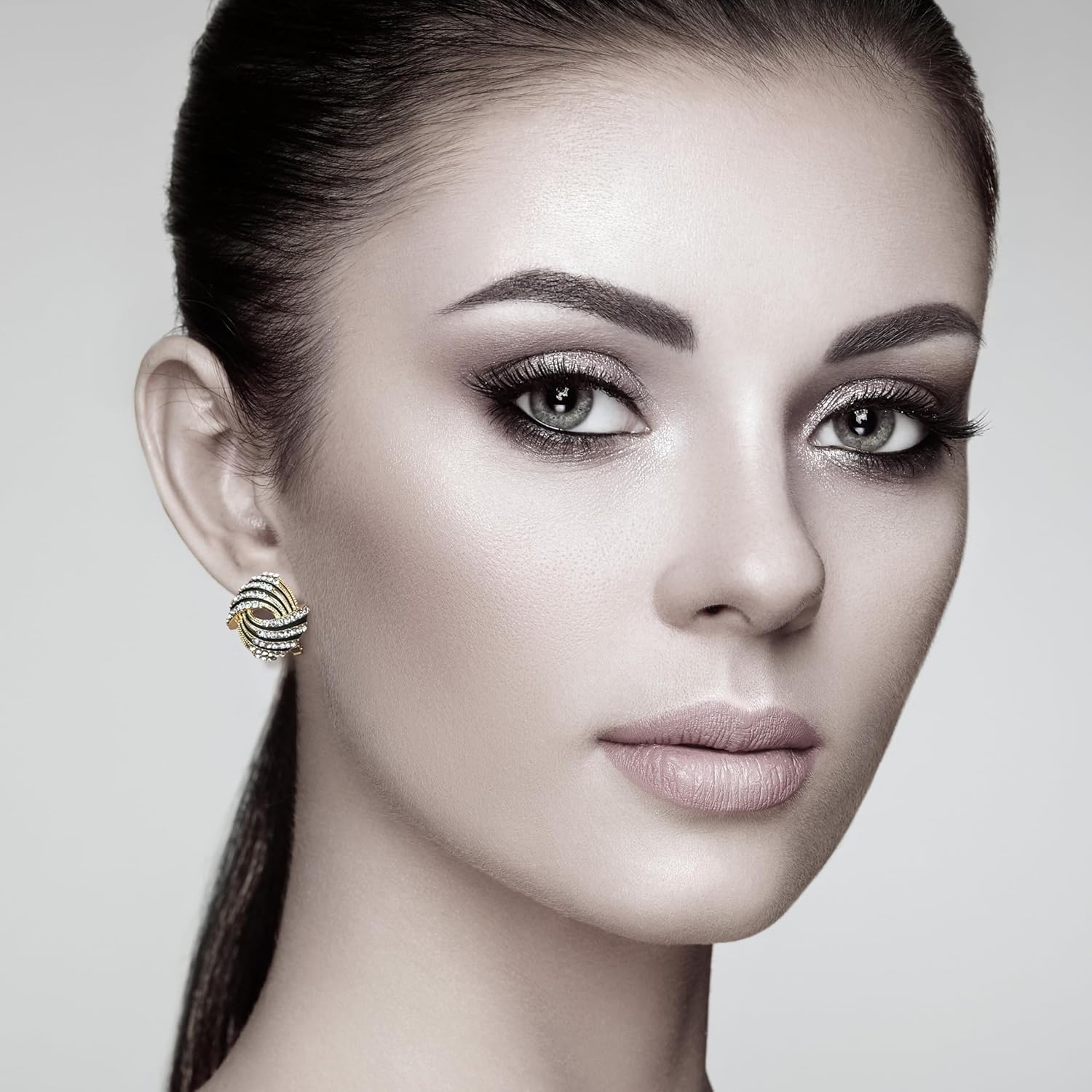 Rhinestone Stud Earrings for Women Crystal Fashion Jewelry - Image 4