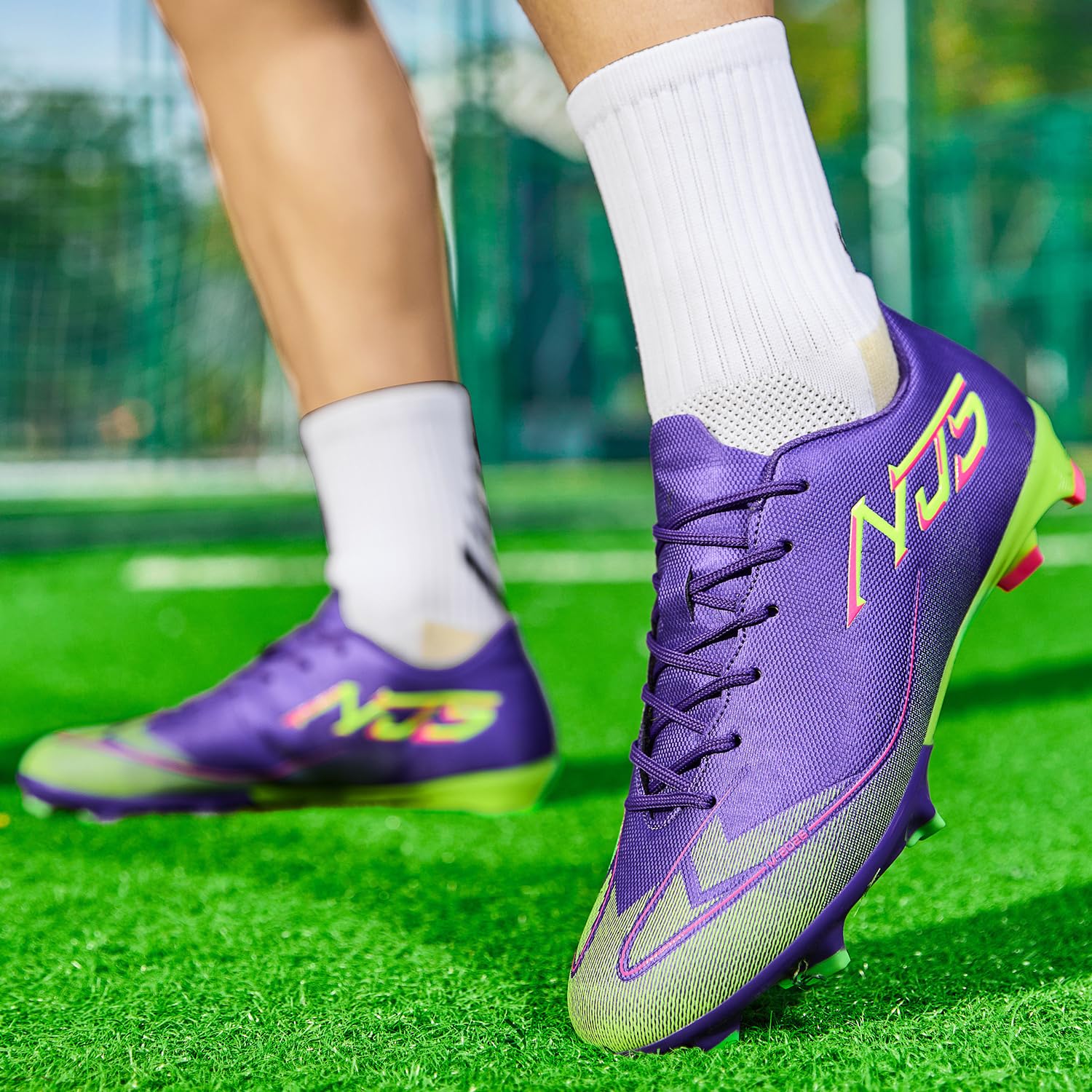 Zapatos de Fútbol para Hombre Spike Profesionales Atletismo Calzado de Fútbol Turf Adolescentes Zapatillas de Deporte Zapatos de Fútbol al Aire Libre de Competición