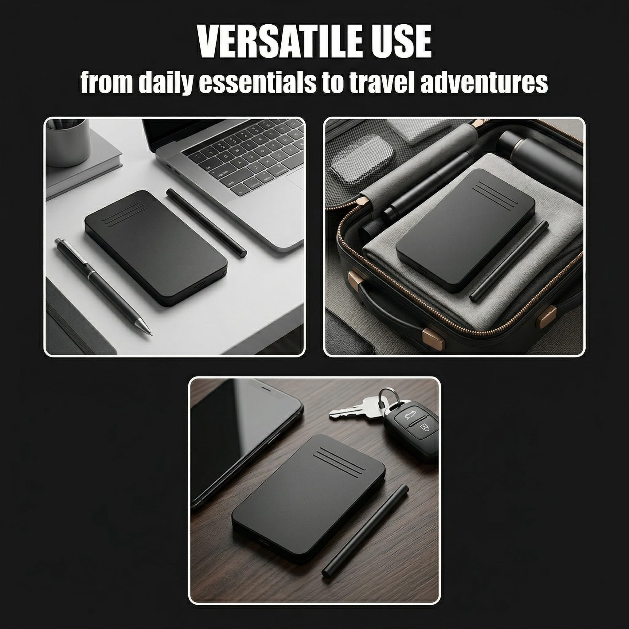 Box In Alluminio Con Tubo,Dispenser Paglia Cannucce Metallo, Fiuto Portatile Con 83Mm Snorter, Dosatore Riutilizzabili Di Alta Qualità Per Picnic, Campeggio, Viaggi (Nero,A)