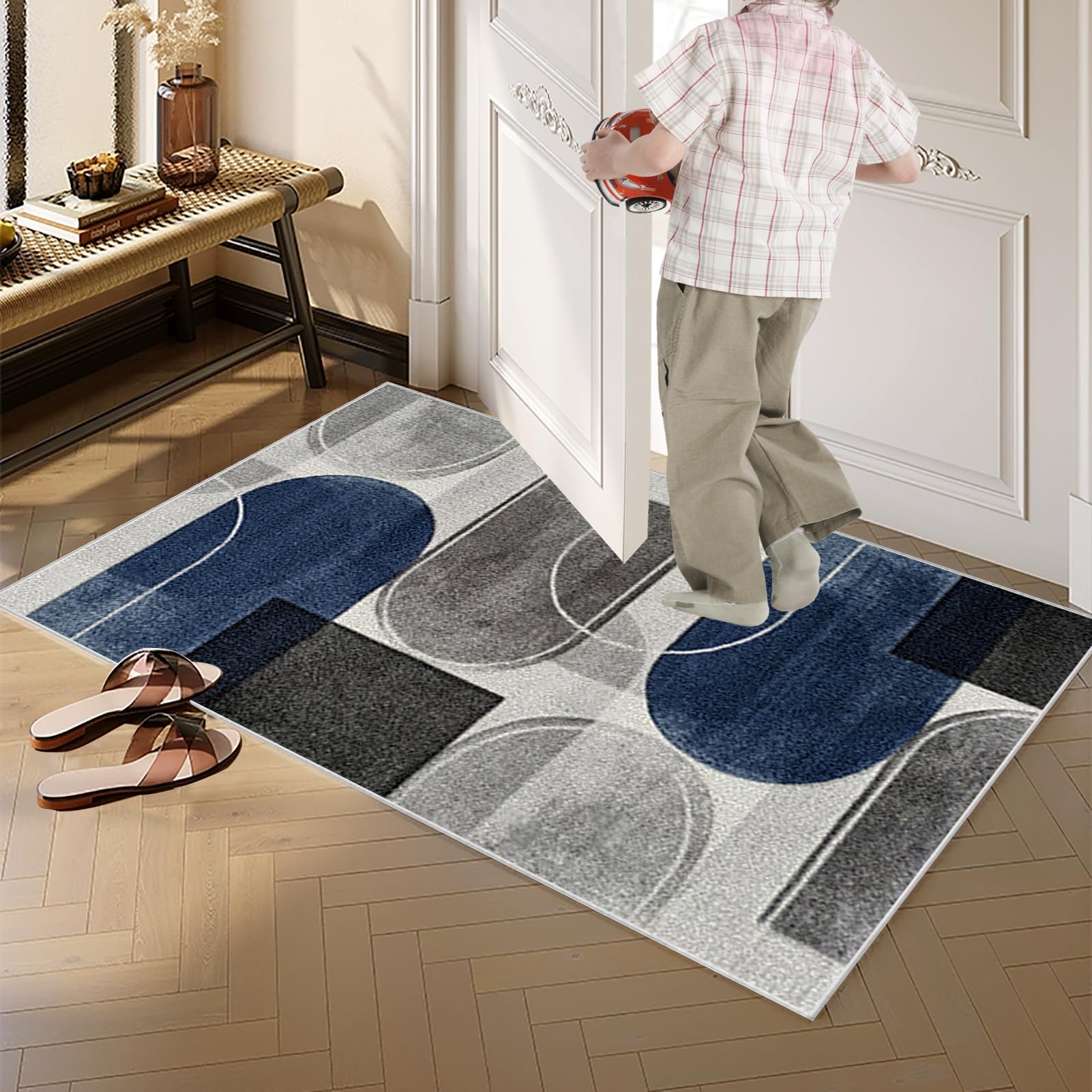 Dywan do długiego korytarza 70 x 180 cm antypoślizgowy dywanik kuchenny Chłonny chodnik wejściowy dywan do przedpokoju, dywanik kuchenny, dywanik do przedpokoju, kuchni, salonu, sypialni