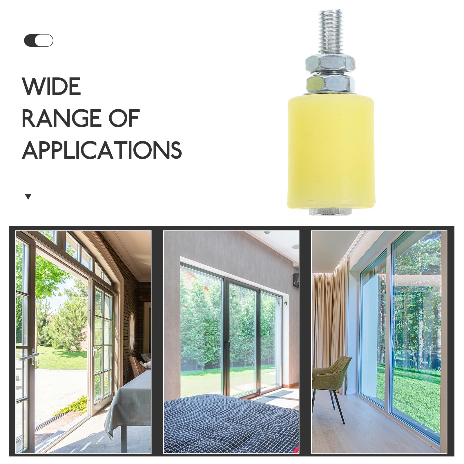 Housoutil Rueda de puerta deslizante de nylon guijarro para puerta eléctrica bloque de polea silenciador antioxidante 4 piezas para puertas de garaje y rieles