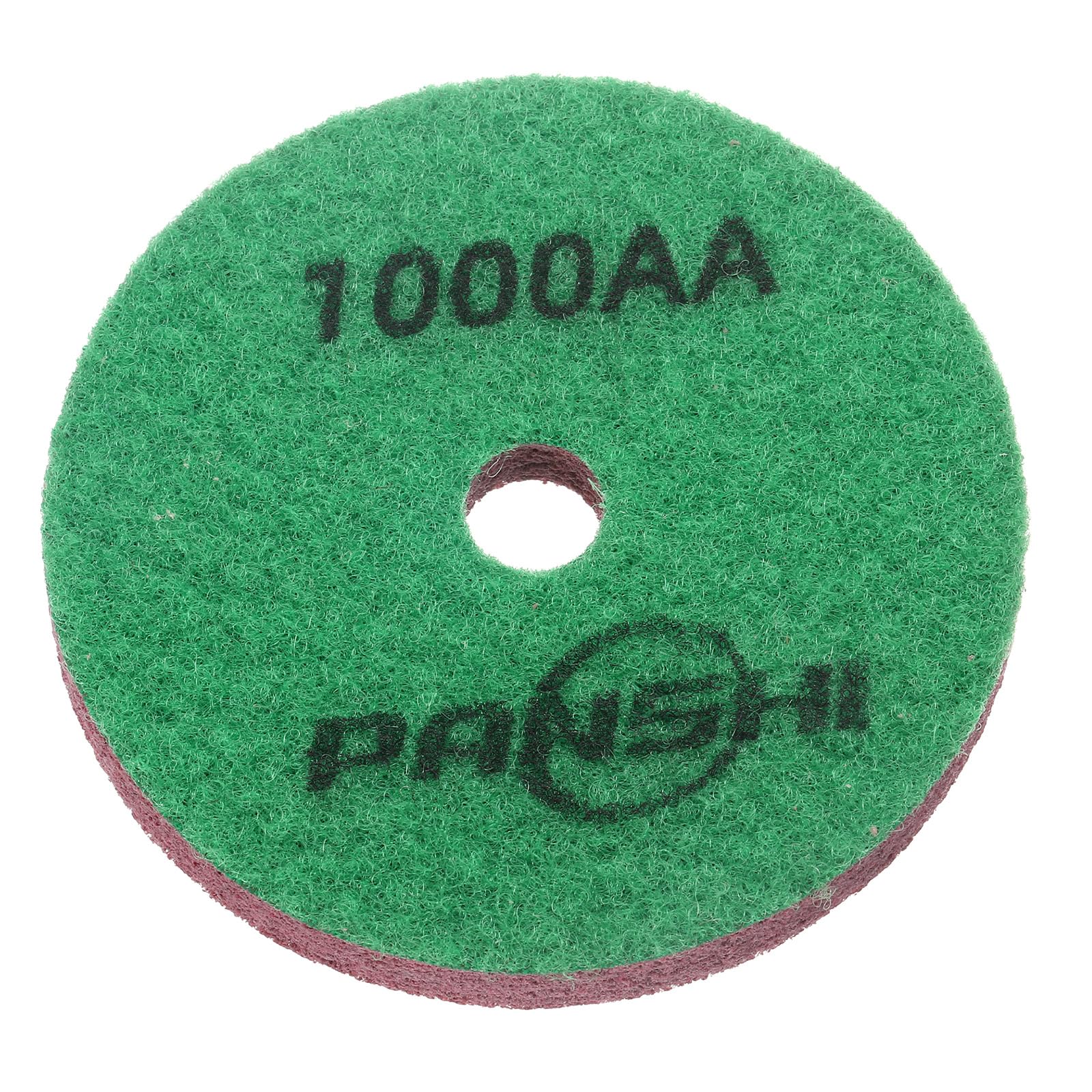 sourcing map Diamond Sponge Polishing Pads 4" Dia 1000 Grit Emery Sand Fiber Polishing Pad Wet Use Buffing Pad for Stone Concrete Marble Grinder Polisher Buffing Wheel, Green Pink