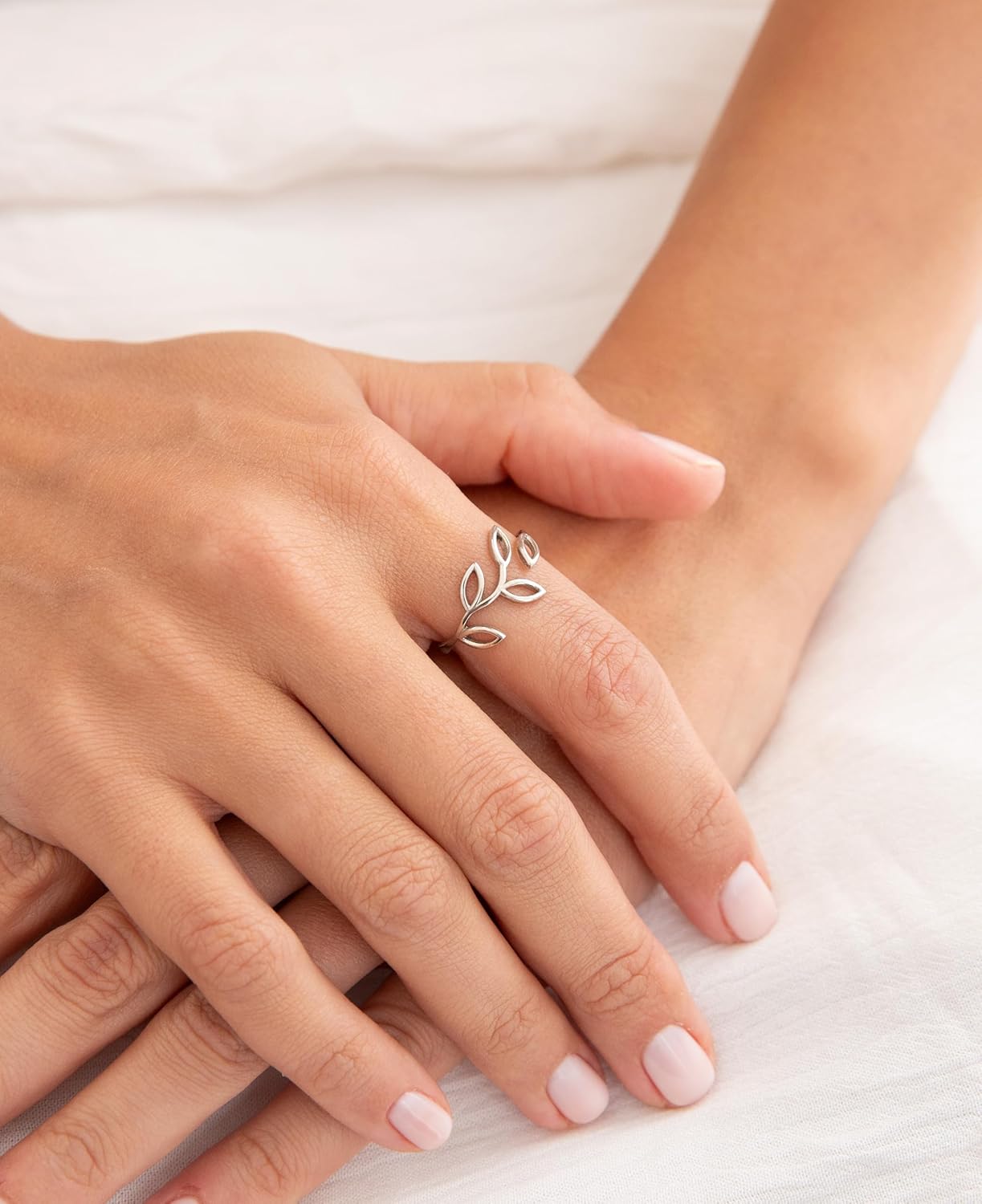 Olive Branch Ring, Branch Ring, Olive Leaf Ring, Leaf Ring, Nature Jewelry, Silver Ring, Handmade Jewelry, 925 Silver Jewelry, Adjustable Ring, Gift for All - Image 3