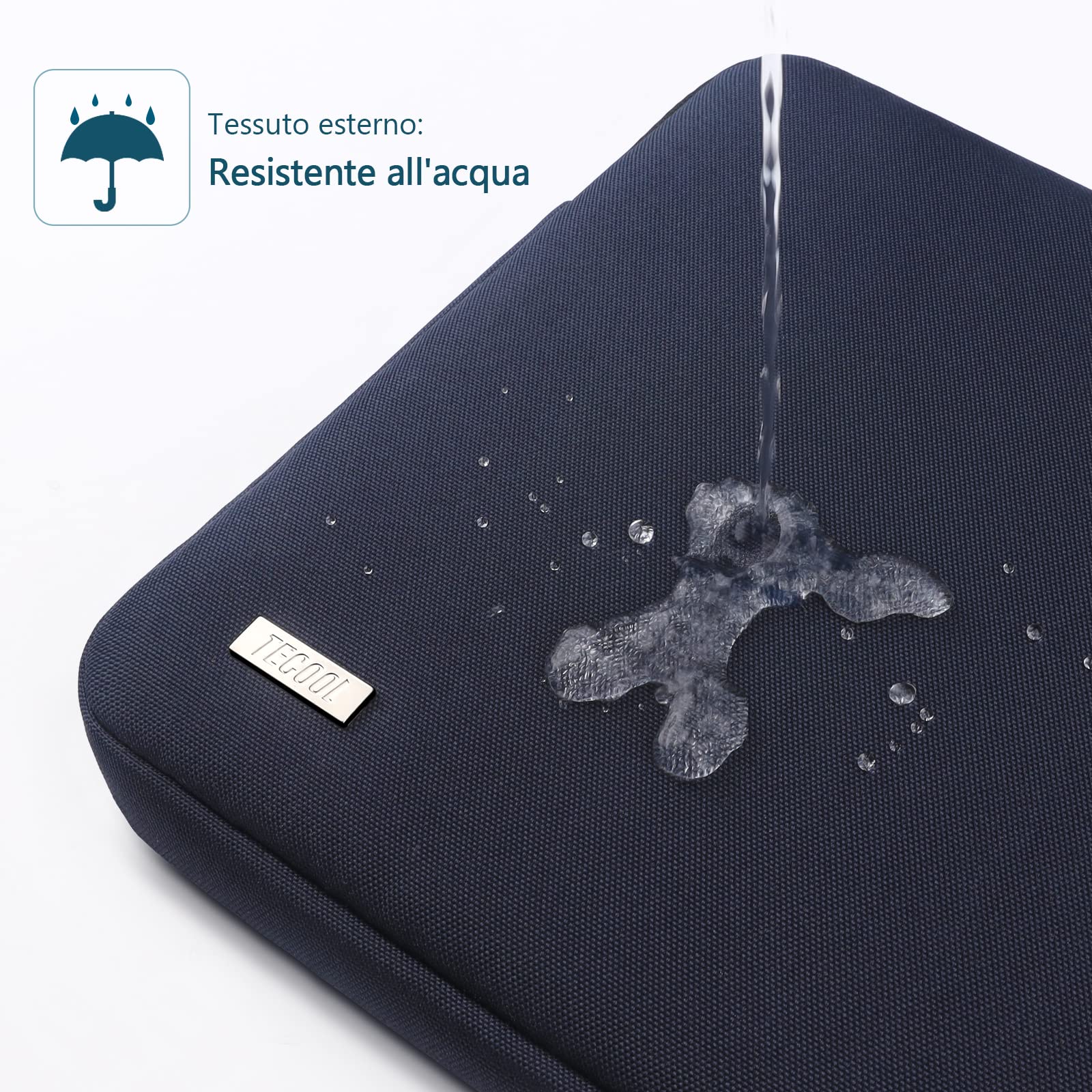 TECOOL Custodia PC Portatili per MacBook Air 13,6 Pollici M4 M3 M2 2025 2024 2022,MacBook Air/Pro 13 Pollici M2 M1 2022-2016,12,3-13 Surface Pro 11/10/9/8/7/7+/6,Porta Computer Sleeve 13,Blu Scuro