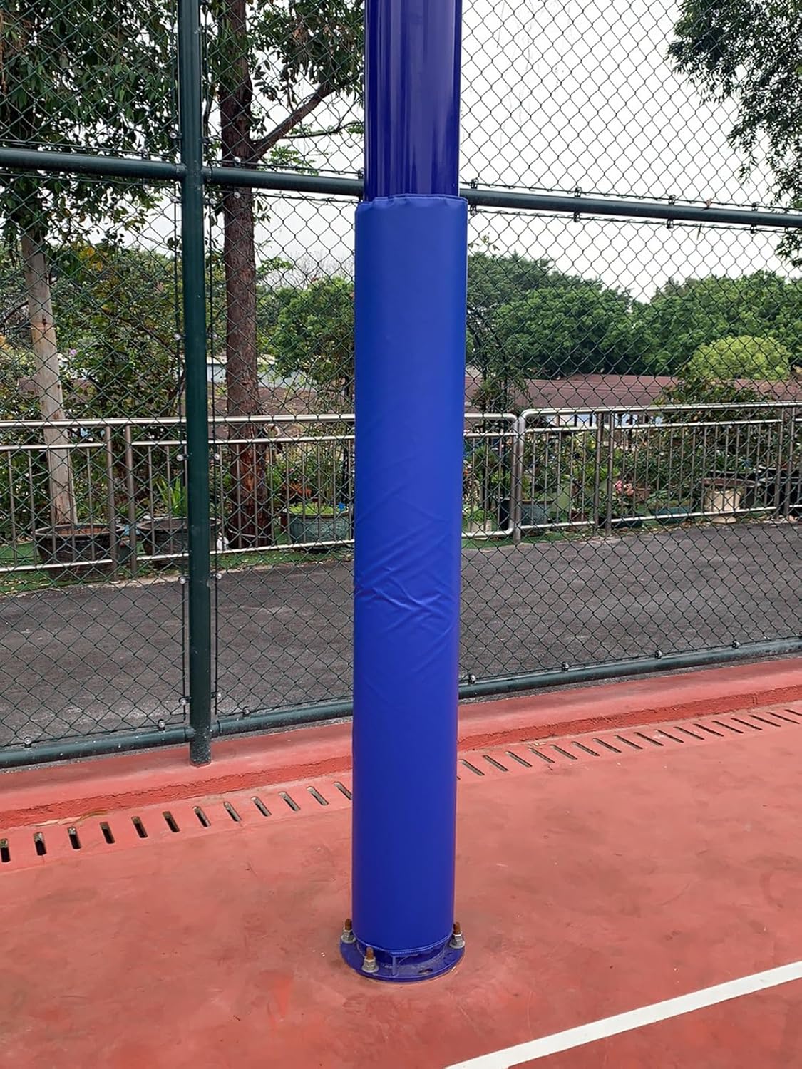 Indoor Pole Wraps for Basement Columns - Padded Protector for Gym & Playground - Fits 10" to 2" Diameter Round Canopy Poles - Durable & Safe Padding (Blue Dia 3 1/2 Inch)