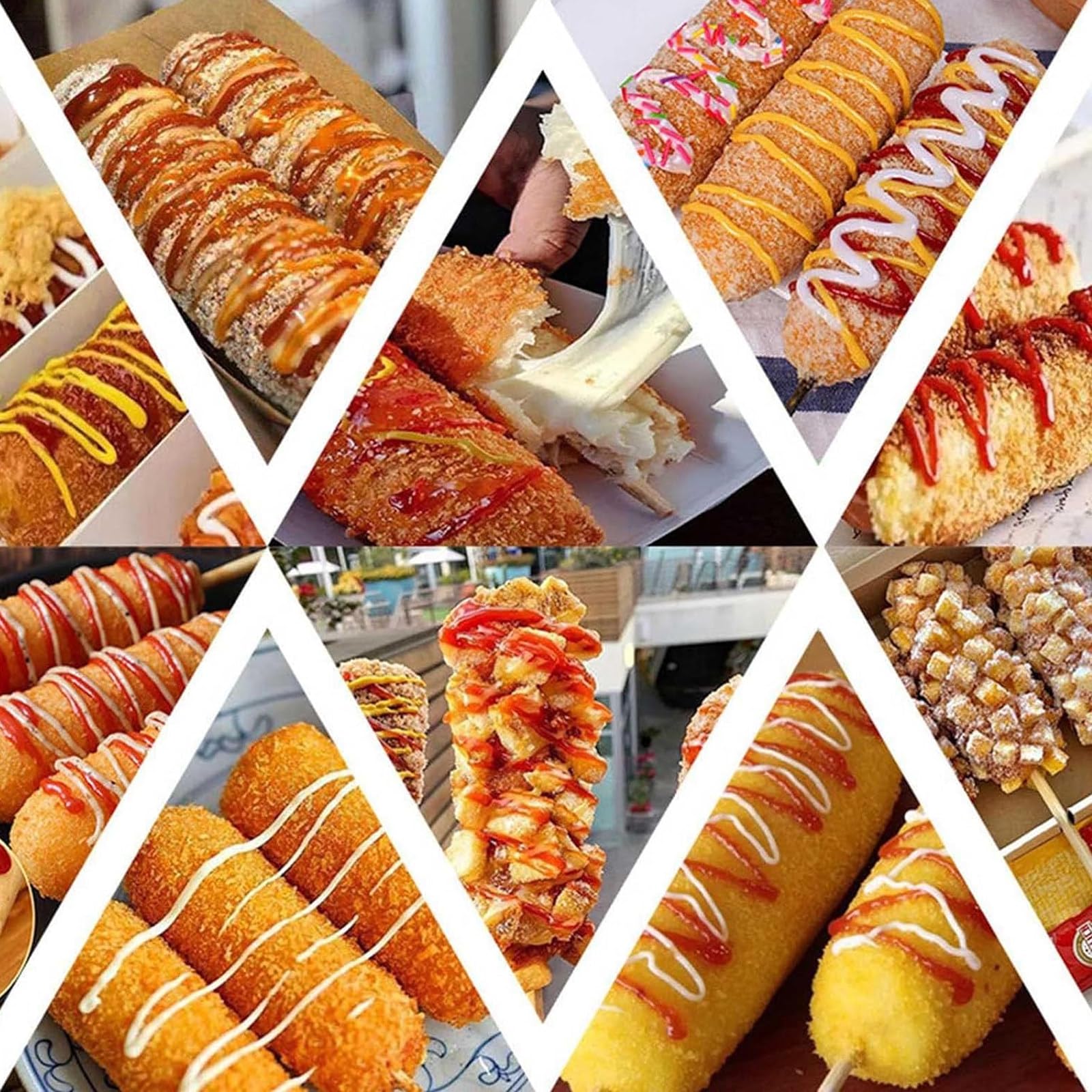 1900 W Frittiermaschine FüR Snackbar, Kommerzielle KäSe-Hot-Dog-Sticks-Fritteuse, KapazitäT: 12 L/Mit Ein-Knopf-Schalter, FüR Hot-Dog-Liebhaber