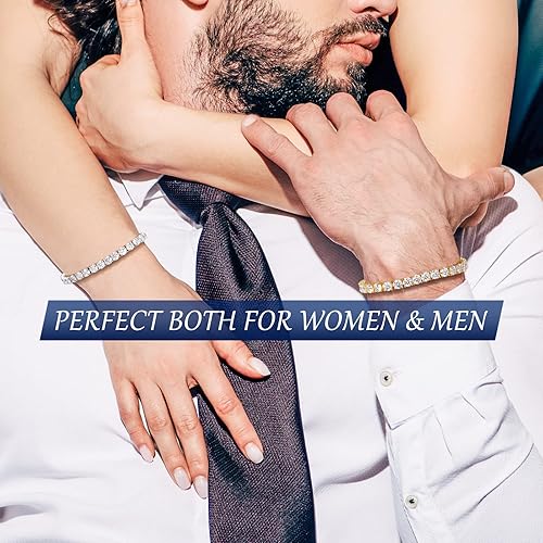 Miniatura 7 de TUHE Moissanite Tennis Bracelet 5.0-21.0CT 18K Gold Plated 925 Sterling Silver Bracelets 345MM D Color VVS1 Round Lab Created Moissanite Bracelet