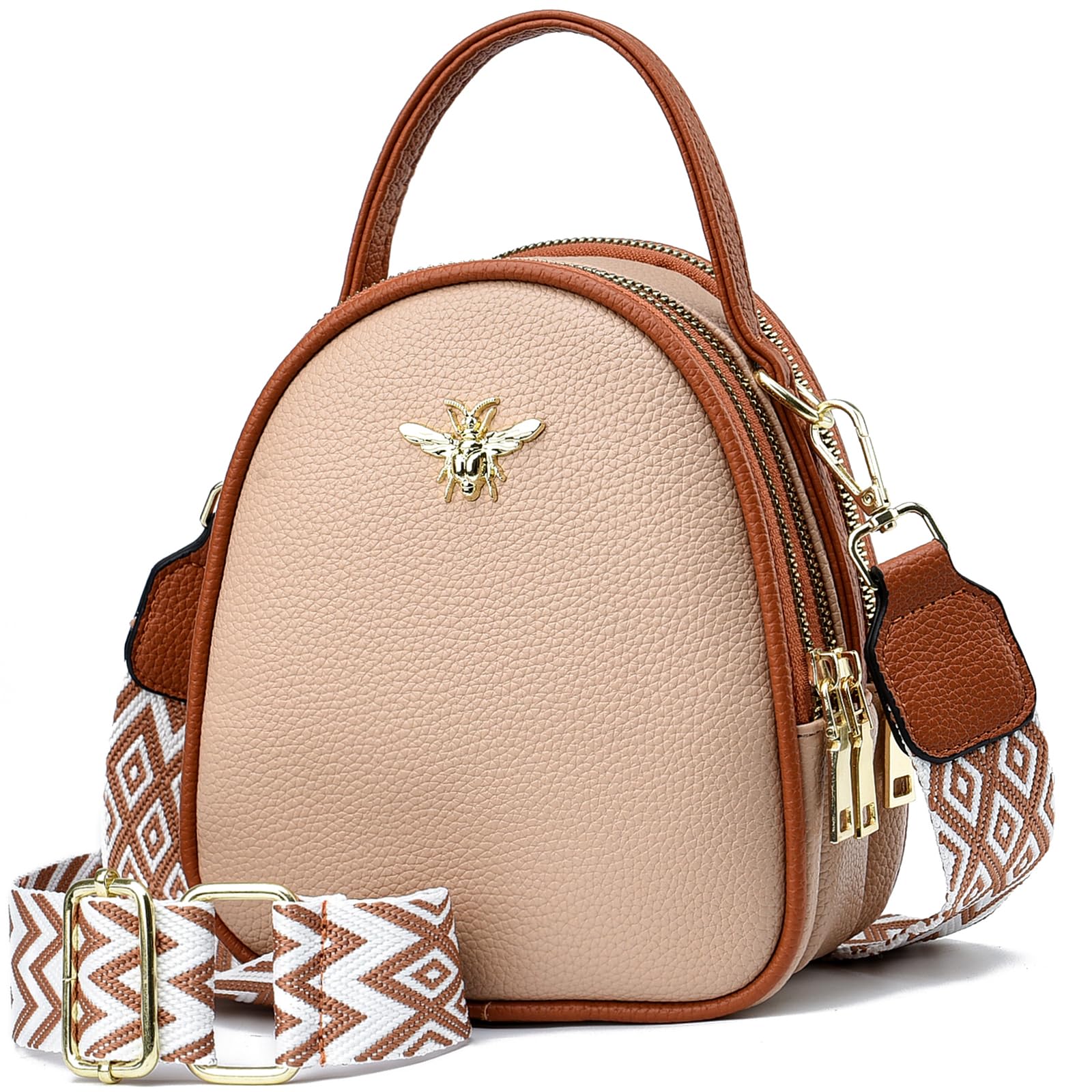 BAIKELI Lightweight Small Crossbody Bags Shoulder Bag for Women Stylish Ladies Cell Phone Purse and Handbags Wallet, 0-0-2-khaki Brown, S