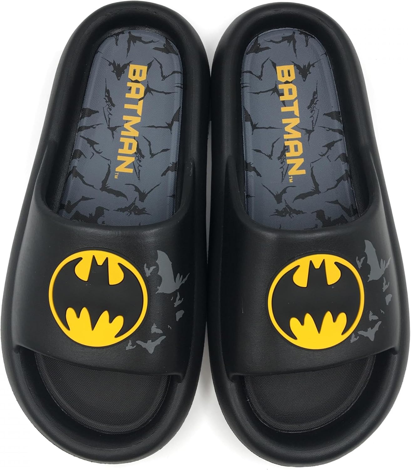 Ground Up Batman Classic 90s Logo Flip Flop Comfort Slide Sandals - Image 3
