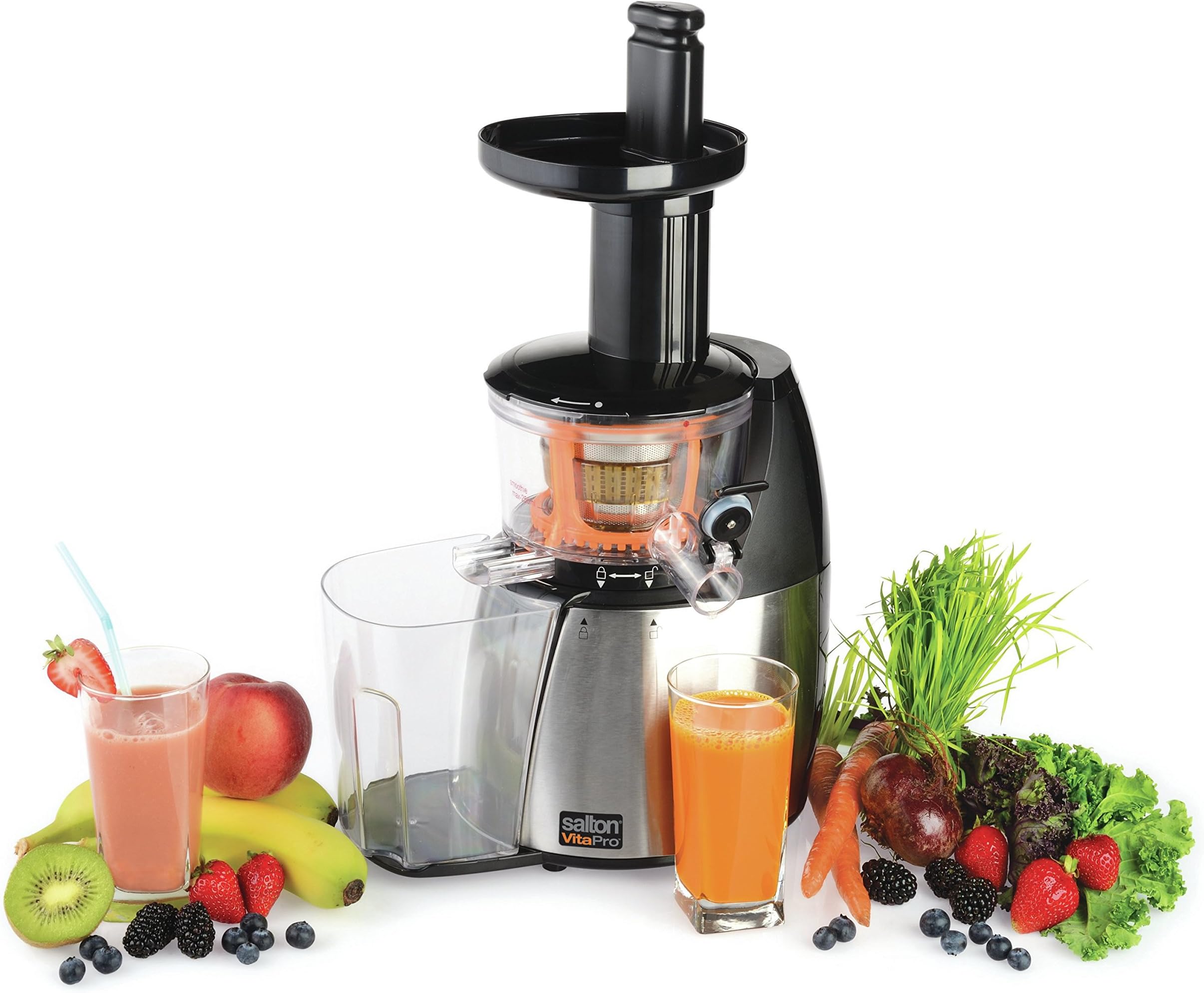 Salton JE1372 Vita Pro Low Speed Juicer, White