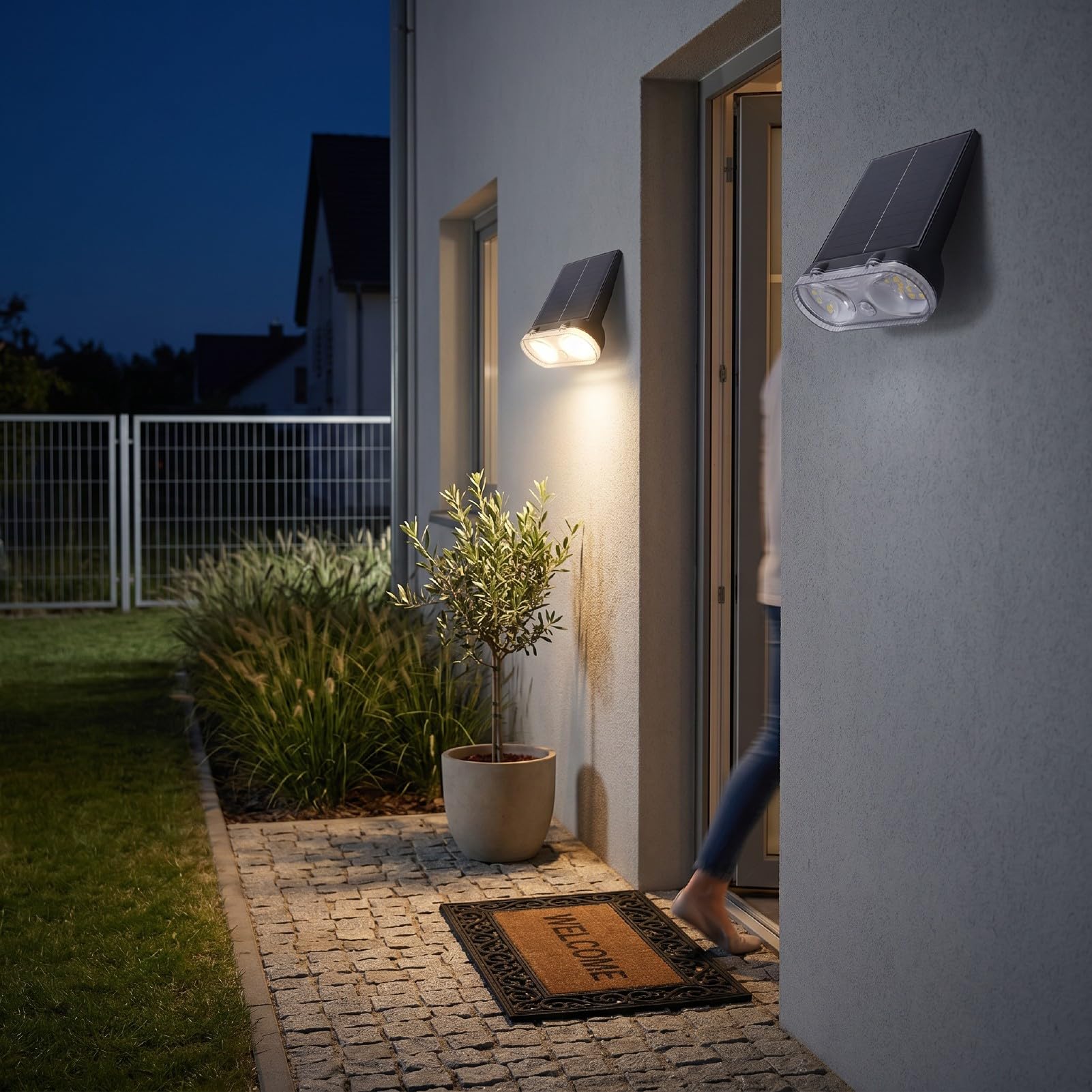 52 Luci Solari a LED Impermeabilizzanti per Esterni per Vialetti da Giardino, Luci Solari Paesaggistiche per Esterni, Giardino, Cortile con Accensione Automatica e 3 modalità di