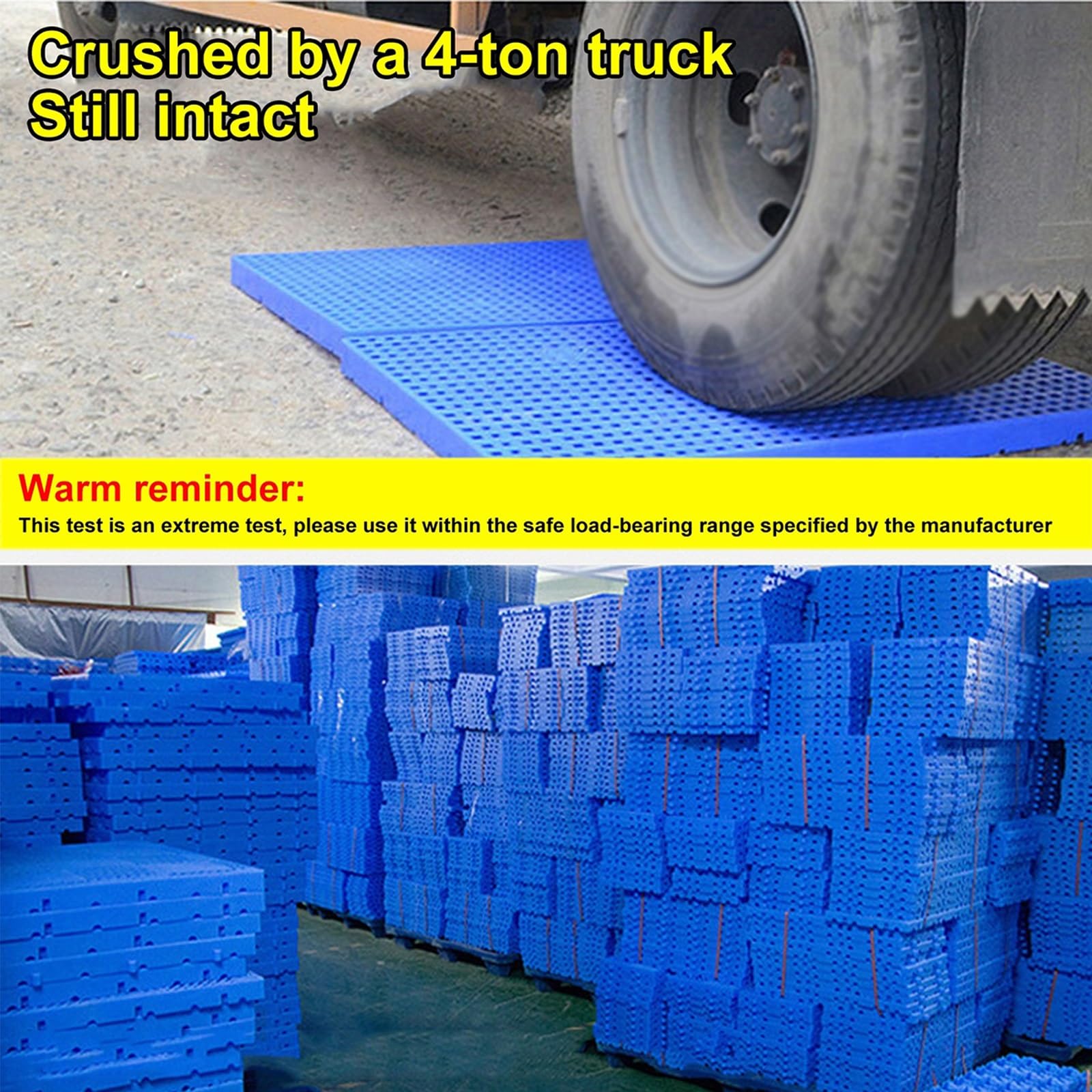 Pallet in Plastica per Lo Stoccaggio in Cantina, Griglia Impermeabile, Piattaforme Antiscivolo Traspiranti, Pallet in HDPE Impilabili, per Garage per Animali Domestici di Supermercati(100x50x3cm)