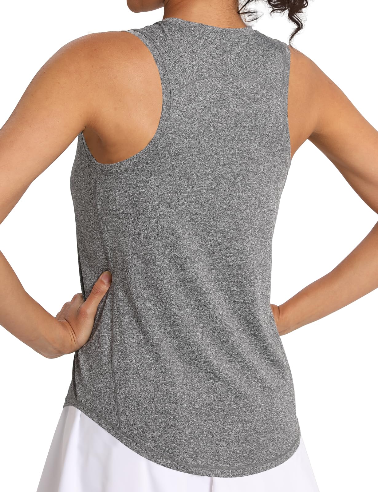 Womens Workout Tops Racerback Athletic Tank Tops Sleeveless Loose Fit Yoga Running Gym Shirts for Women