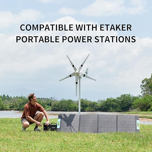 Miniatura 6 de Panel solar portátil de 200 W, 200 vatios para generación solar de estación de energía portátil, cargador solar plegable con funda de transporte,