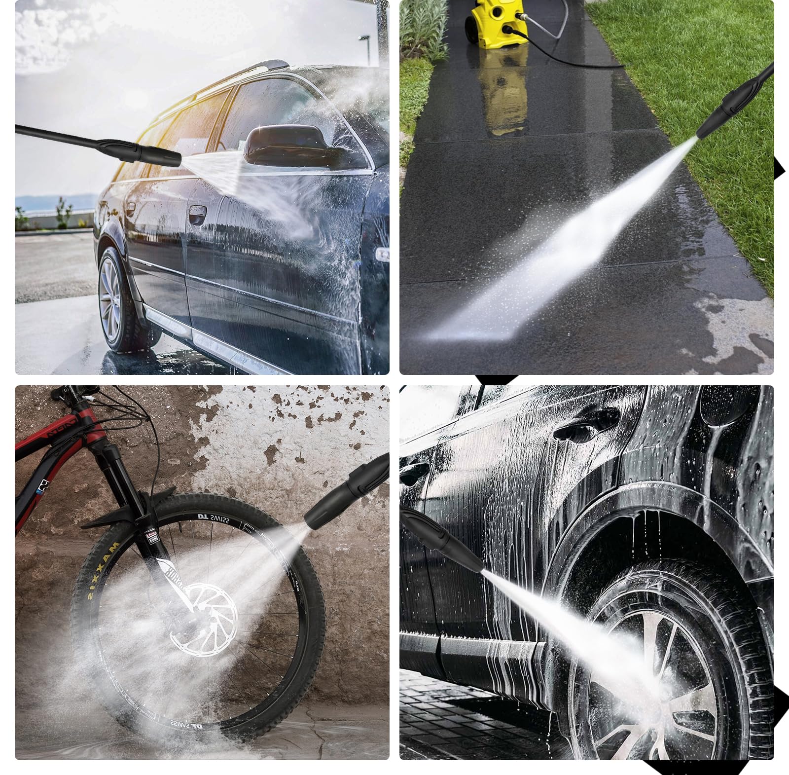 Lancia ad Alta Pressione per Kärcher K2 K3 K4 K5 K6 K7, LeapBeast Regolabile Tubo a Getto Ugello a Spruzzo Kit di Ricambio per Lancia per Idropulitrice con Ugello, Accessori per la Pulizia di Auto