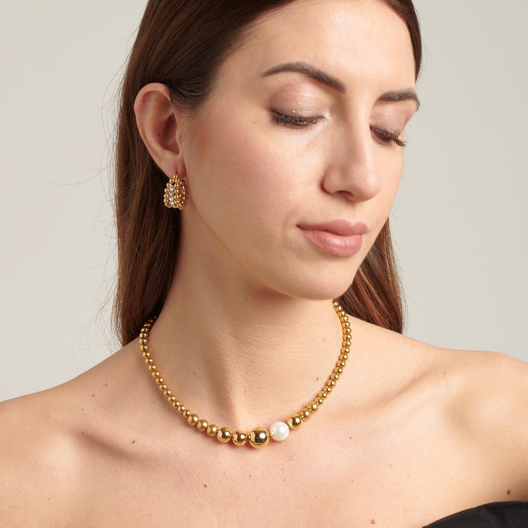 Brosway Collana Donna, Collana in Acciaio e Perle | Collezione Perfect - BPC02