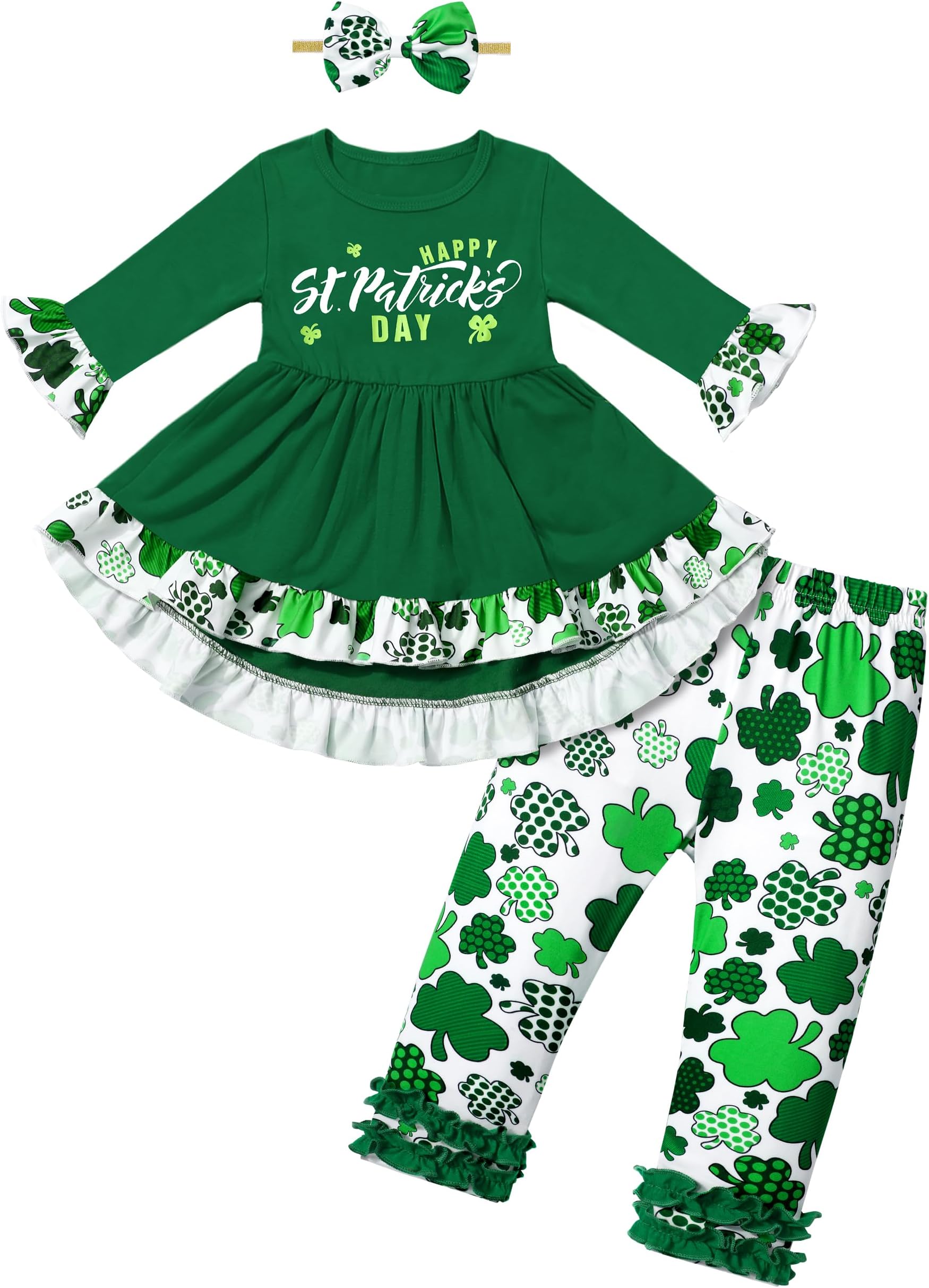 CRISONE Toddler Girl Green Festival Outfits