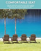 Vista 113 de SERWALL - Silla plegable Adirondack para patio, jardín, exterior, resistente a la intemperie, sillas para hoguera, color naranja